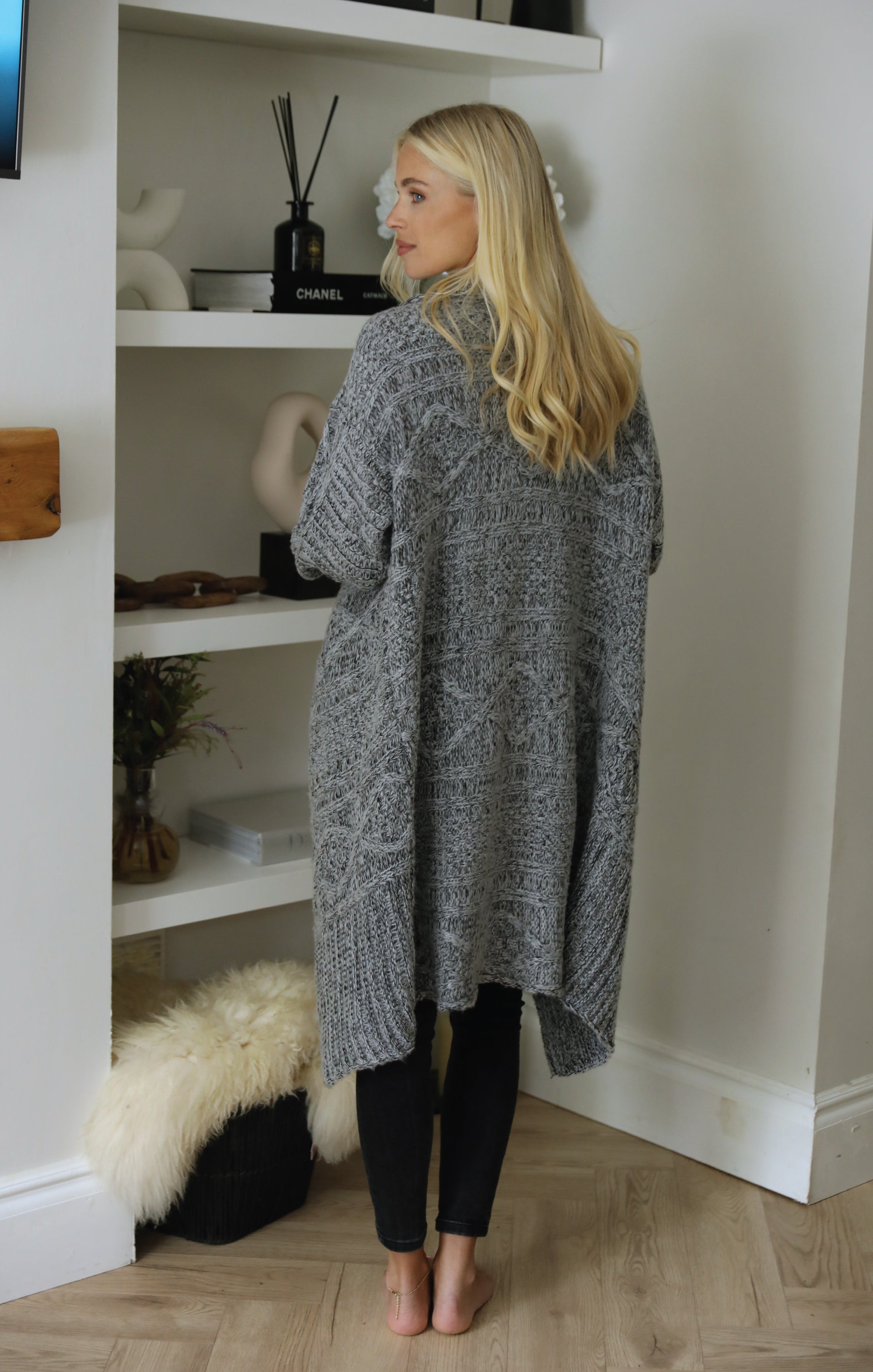 Chunky waterfall cardigan best sale