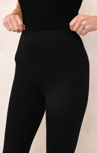 Black Bodycon Shaping High Waisted Skinny Fit Active Leggings -Josephine